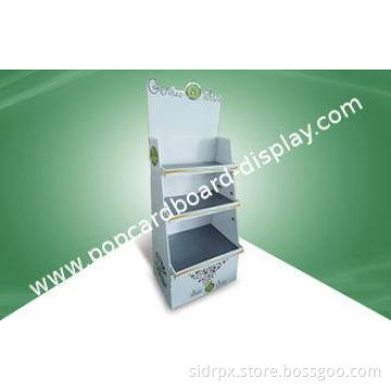 Three Tier Adjustable Shelf Cardboard Display Stand for Bea